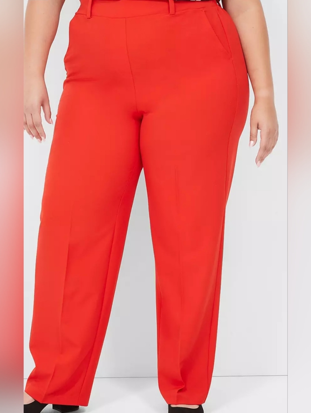 Perfect Drape Pull-On Straight Pant Fiery Red